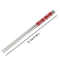 thumbnail image 3 of Stainless Steel Chopsticks | 5 Pairs | 8.85 Inch Metal Chopsticks with Anti-Skid Tips | Dishwasher Safe & Reusable | 304 Food Grade for Sushi Noodles & Asian Meals, 3 of 7