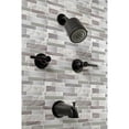 thumbnail image 3 of Kingston Brass KBX8140DL Concord Two-Handle Tub and Shower Faucet, Matte Black, 3 of 5