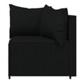 thumbnail image 2 of vidaXL Garden Corner Sofas with Cushions 2 pcs Black Poly Rattan, 2 of 5