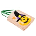 thumbnail image 3 of Bolsa de mano de Halloween de tela de yute con asa, 4 patrones, bolsas de Acción de Gracias para almacenamiento de trucos y golosinas, calabaza, 3 of 14