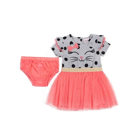 Little Lass Kitty Tulle Dress (Baby Girls & Toddler Girls)