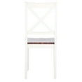 thumbnail image 7 of SAFAVIEH Silio Cross Back Wood Dining Chair, Set of 2, White/Light Brown, 7 of 7