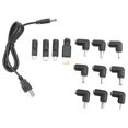 thumbnail image 2 of Cable de AlimentacióN USB una CC Carga Universal con 13 Adaptadores Conectores Enchufe Intercambiables, 2 of 5