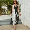 thumbnail image 3 of Cow Hide Dress Summer Street Style Bohemia Long Dresses Female Sleeveless Printed Maxi Dress, 3 of 9