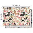 thumbnail image 5 of Dachshund and Flower Summer Placemats Table Placemats Set Of 6-Linen Kitchen Washable Placemats Table Mats 11.8"x17.7"Non-Slip Heat Resistant, 5 of 5