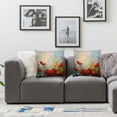thumbnail image 2 of BANET  Spring Flower Decorative Pillow Covers, Crimson Red Poppy Primitive Nature Retro Seeds Spring Double Sided Throw Pillow Covers Sofa Cushion Cover Square(Set of 2) 22x22in, 2 of 7