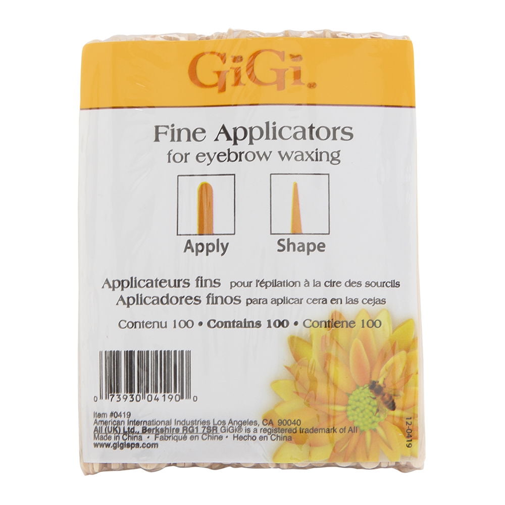 GiGi Fine Applicators for Eyebrow Waxing 100 Applicators