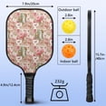 thumbnail image 3 of Pickleball Paddles Set,Pioneer Flower Floral Print Pattern Fiberglass Surface Pickleball Racket Set with 2 Indoor Outdoor Pickleball Balls and Pickleball Bag,Pickle-ball Equipment, 3 of 6