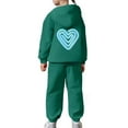 thumbnail image 5 of Uobin Trendy Printed Girls Hoodie Outfits SetsCasual Versatile Hooded Sweatshirt & Jogger Pants Fashion Two Piece Kids Sets 2-13 Years, 5 of 6