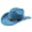 Blue, variant on Womens Mens Western Cowboy Hat Curved Brim Outdoor Adventure Travel Riding Country Concert Rodeo Dress Up