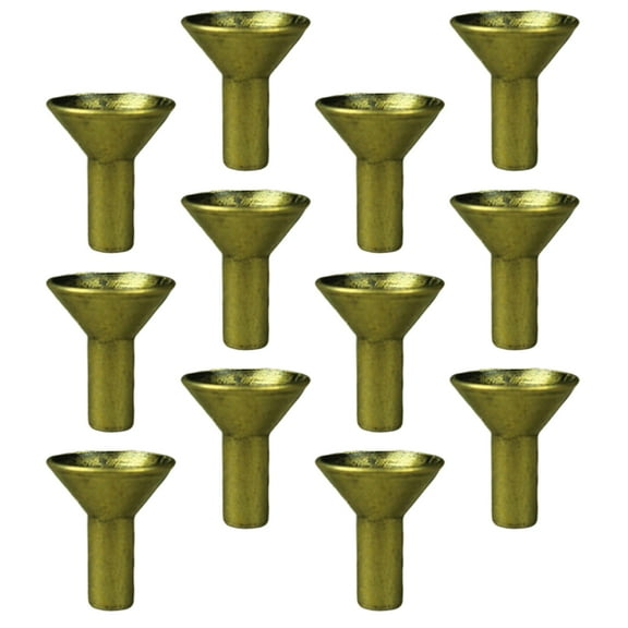 BESTOYARD 12Pcs Incense Holder Metal Backflow Cone Stand Golden Relaxation Aid for Living Room