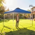 thumbnail image 3 of Outsunny Pop Up Canopy Waterproof 9.8' x 9.8', Blue, 3 of 10