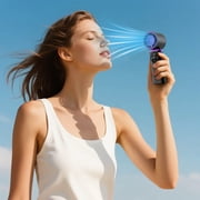 HOARBOEG High-Speed Handheld Mini Fan with Cooling, Portable 6000mAh Battery-Operated Personal Fan, 199 Adjustable Speeds for Outdoor Use, Travel, Desk, Fast-Cooling Thermoelectric Fan