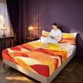 thumbnail image 3 of Homewish Cartoon Minimalism Bed Sheets for Kids, Sun Sea Wave Full Size Sheets, 4 Pieces, 1 Flat Sheet, 1 Fitted Sheet and 2 Pillowcases, 3 of 6