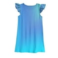 thumbnail image 4 of safuny Girls's A Line Dress Teens Clearance Rainbow Tie Dye Lovely Round Neck Pleated Swing Hem Vintage Holiday Short Sleeve Comfy Princess Dress Blue 150, 4 of 4