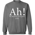 thumbnail image 2 of OXI Crewneck Sweatshirt - Ah The Element of Surprise,Basic Casual Sweatshirts for Men's and Women Fleece Sweatshirt Long Sleeve- Graphite Heather 3X-Large, 2 of 2