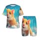 thumbnail image 1 of Fotbe Cloud Cute Hamster Pijama Estampada de 2 Piezas para Niños – Ropa de Dormir de Manga Corta Cómoda para Niños y Niñas, Camiseta y Shorts de Algodón-Medium, 1 of 6