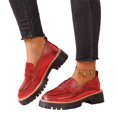 thumbnail image 2 of Willtoo Womens Platform Loafers Round Toe Slip On Casual Dress Shoes Fashion Chunky Lug Sole Walking Shoes for Daily Wear, 2 of 6