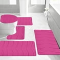 thumbnail image 6 of Foam Bath Mat 5 Set Bathroom Rugs For 5 Pcs Toilet Mats Universal Soft Comfortable Water Absorption Non-Slip Thick Machine Washable Easier To Dry Dark, Usupdd 2025 Foam Bath Mat 5, 6 of 6