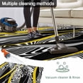 thumbnail image 5 of Yellow Black Stripes Outdoor Rug for Patio/Deck/Porch, Non-Slip Large Area Rug 4 x 6 Ft, Modern Grey Ombre Abstract Striped Indoor Outdoor Rugs Washable Area Rugs, Camping Rug Carpet Runner, 5 of 8