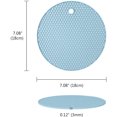thumbnail image 2 of Juego de cinco piezas de almohadillas resistentes al calor multifuncionales engrosadas en forma de panal (azul claro) Ormromra HMHZ084-2, 2 of 6