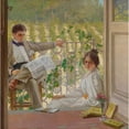 thumbnail image 2 of Vittorio Matteo Corcos 20x20 Black Ornate Framed Double Matted Museum Art Print Titled: An Afternoon on the Porch (1895), 2 of 5