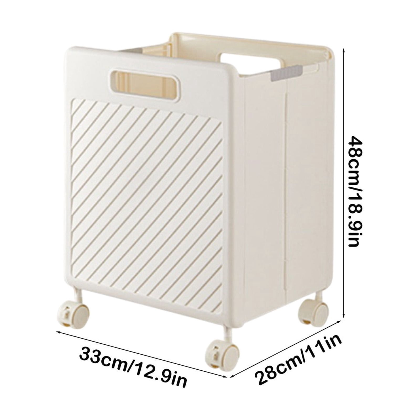 XGFHYJEH Collapsible Laundry Basket with Handles, Plastic Clothes Hamper for Baby Kids Nursery, Freestanding Foldable Laundry Bag, Decorative Storage Container, Folding Big Washing Bin