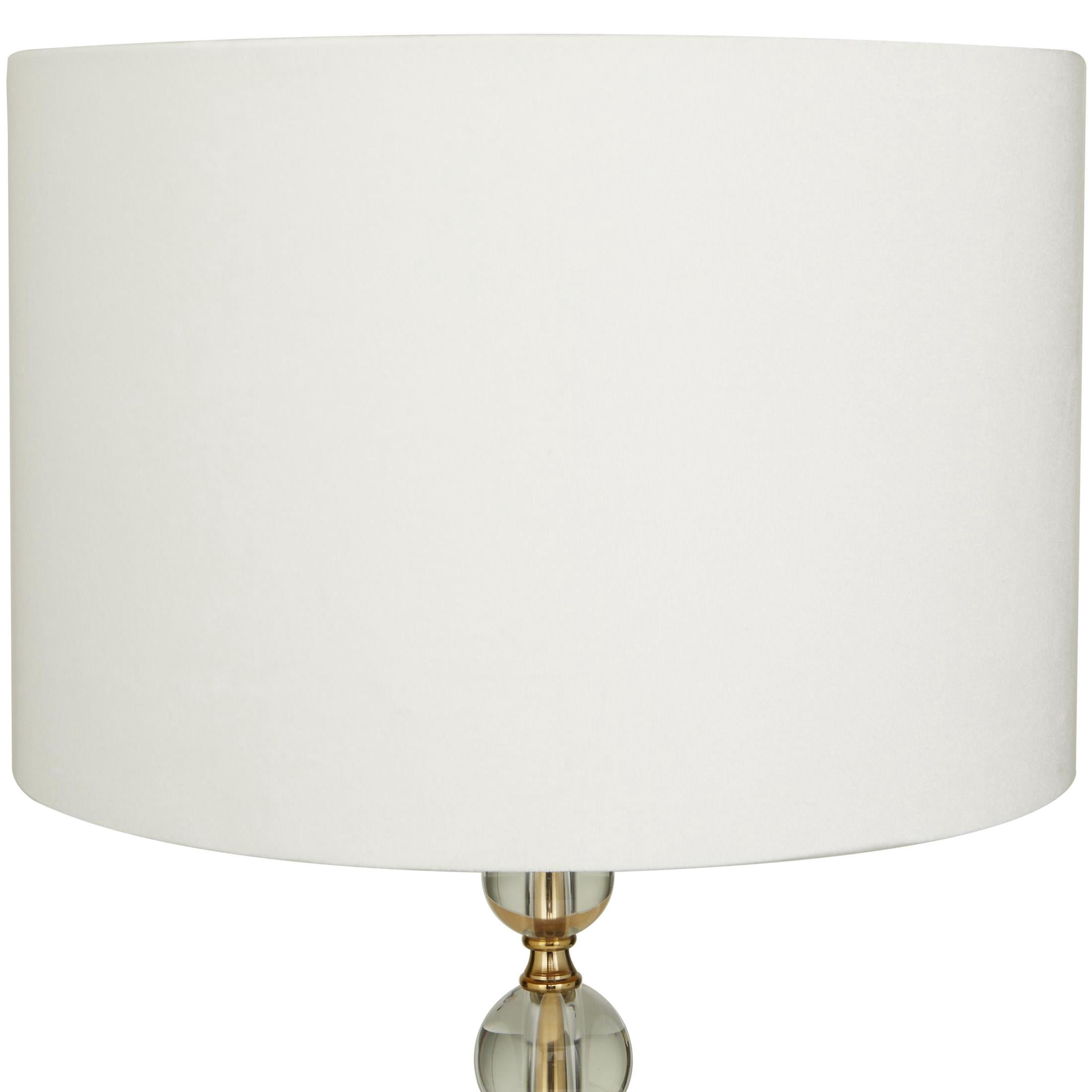 CosmoLiving by Cosmopolitan 27" Orbs Style Base Gold Table Lamp with Cream Velvet Shade