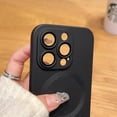 thumbnail image 4 of Funda de teléfono de lujo con carga inalámbrica Magsafe para iPhone 14, 13, 12, 11 Pro Max Plus, suave, magnética, mate, protección de lente, azul, 4 of 5
