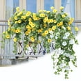 thumbnail image 2 of Artificial Faux Plant Flowers, Ongmies 26 Inch Faux Artificial Flowers 24 Bunch Artificial Petunia Faded Outdoor Flowers Petunia Realistic Outdoor, 2 of 4