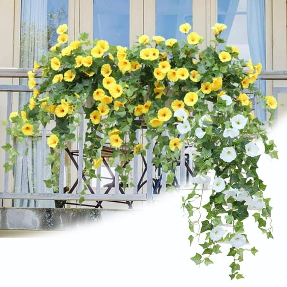 Artificial Decorative Flowers, Flowers Petunias Realistic Outdoor Artificial Flowers (White 1 Bouquet of 24 Fl By Meiiso