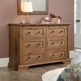 thumbnail image 2 of Sauder Nouvelle Grange Commode Double 6 Tiroirs en Chêne Vintage, 2 of 9