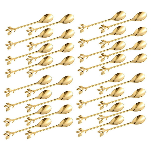 Helado Té Cucharas para Postre Retro Pequeña Café Exprés Cucharas Cubiertos Vajilla de Cocina 4 Juego de 32 Piezas