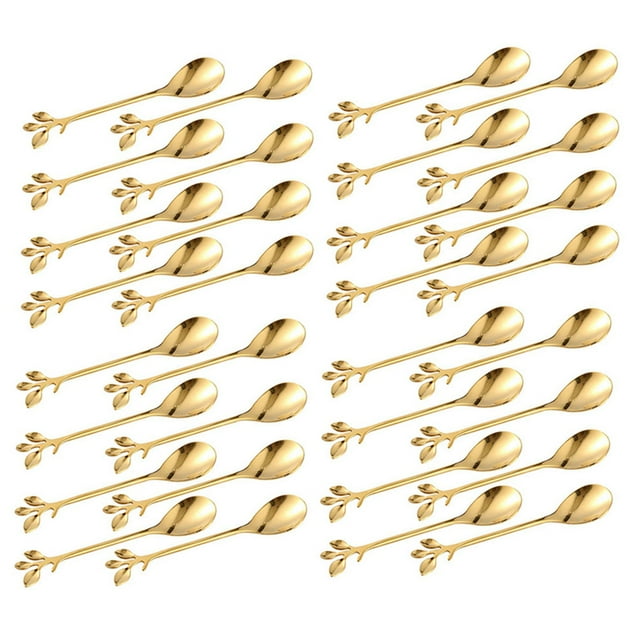 Helado Té Cucharas para Postre Retro Pequeña Café Exprés Cucharas Cubiertos Vajilla de Cocina 4 Juego de 32 Piezas