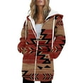 thumbnail image 1 of Jienlioq Manteaux de Sport pour Femmes Manteau Décontracté Imprimé Ample à Manches Longues avec Capuche, 1 of 7