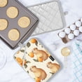 thumbnail image 5 of BZSMCE Pot Holder Oven Mitts Cooking baking Orange Mice Creative Pattern Size:7x9.8in, 5 of 7