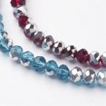 thumbnail image 2 of Electroplate Glass Bead Strands Half Silver Plated Faceted Rondelle Mixed Color 4x3mm Hole: 1mm about 120~128pcs/strand 16.14 inch(41cm), 2 of 2