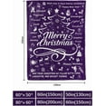 thumbnail image 6 of Christmas Throw Blanket Purple Merry Christmas Blanket Ultra Soft Flannel Fleece Blanket Winter Plush Fuzzy Warm Bed Blanket Christmas Holiday Decor for Couch Bed 60" X 80", 6 of 6