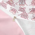 thumbnail image 4 of Castle Fairy Elegant Bow Ballet Shoe Bedding,Kawaii Polka Dot Print Duvet Cover Full,Pink Gray,1 Duvet Cover and 2 Pillowcases, 4 of 6