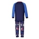 thumbnail image 4 of Pantalones De Camisa De Otoño Conjunto de pijama familiar de 2 piezas con cuello redondo estampado azul para padres e hijos traje diario Cgtredaw Niño Azul 11-12T para Niño, 4 of 8