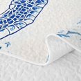 thumbnail image 5 of Erosebridal Sea Turtle Twin Quilt Set, Marine Wildlife Twin Coverlet Set, Reversible 2 Pieces, 1 Bedspread and 1 Pillowcase, 5 of 7