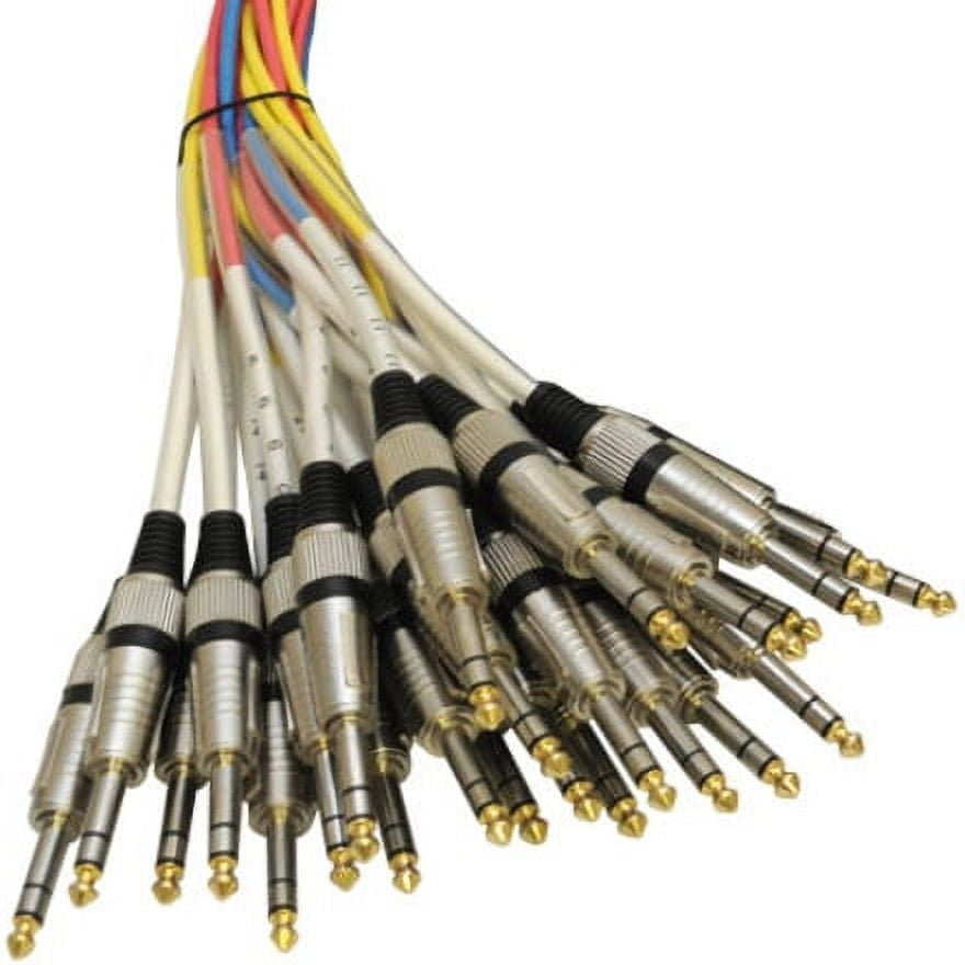 Seismic Audio SASRT-24x5, 24 Channel 1/4" TRS Snake Cable, 5 Feet