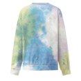thumbnail image 5 of kaondbfi Hoodless Sweatshirts for Stylish Women Tie Dye Sweatshirt Casual Long Sleeve Crewneck Pullover Shirts Womens Summer Fall Fashion Sweat Shirts, 5 of 5