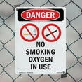 thumbnail image 4 of No Smoking Oxygen In Use OSHA Danger Aluminum Sign 18 Inch x 12 Inch - 10 Pack, 4 of 8