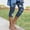 A65 Navy, variant on Xdegoge High Waisted Capri Leggings for Women Star Printed Cropped Yoga Pants Faux Jean Stretchy Workout Tights Slim Fit Athletic Activewear for Running Gym Fitness