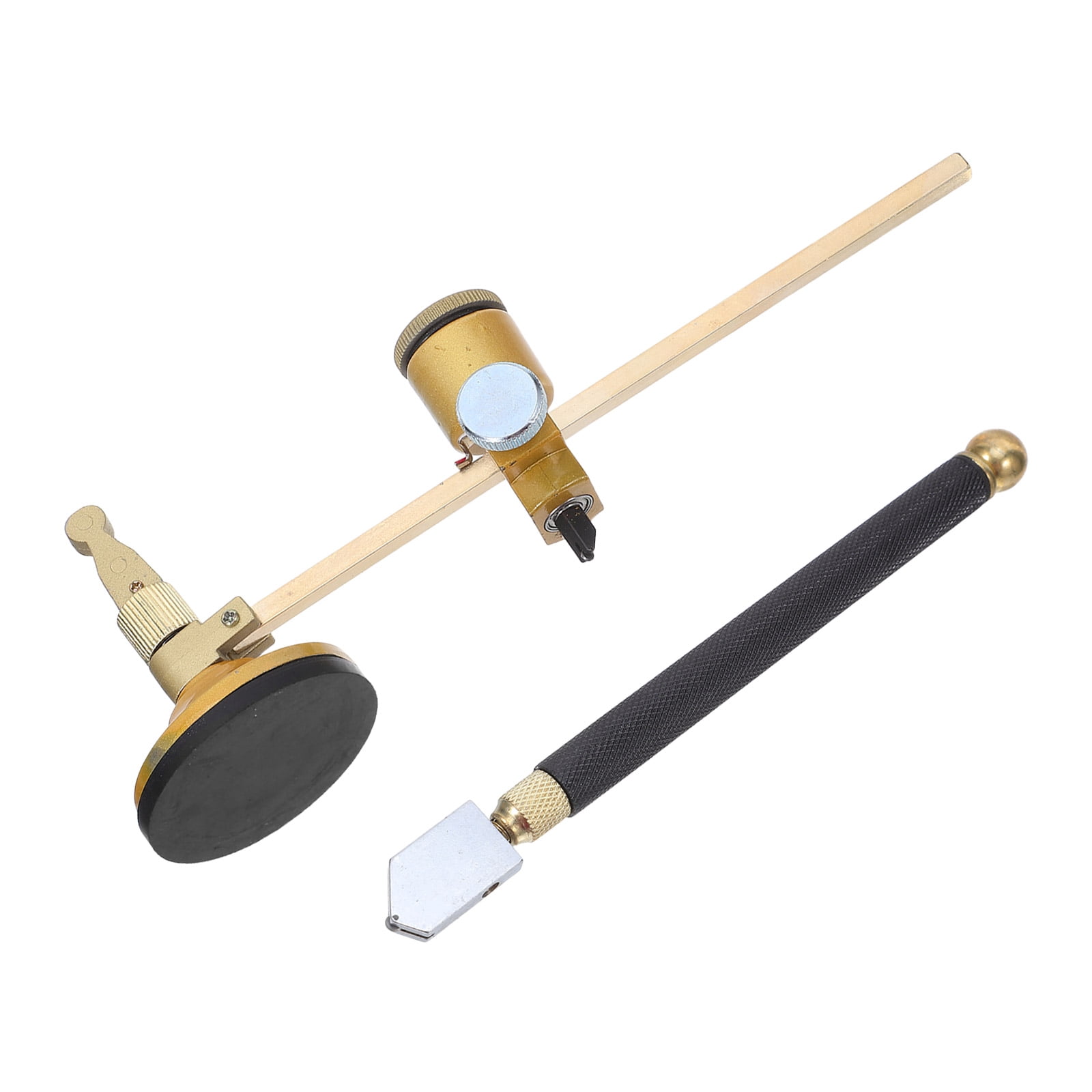 ETHZZLE 1Set Glass Cutting Tool with Round Knob and Engraving Pen for Professional Circular Designs
