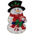 thumbnail image 3 of 30.5" Lighted 2 Dimensional Snowman Christmas Outdoor Decoration, 3 of 6