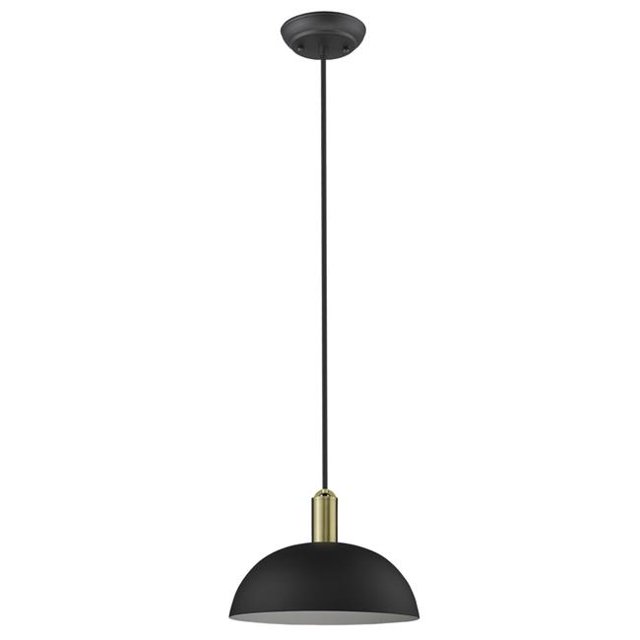 8.25 x 12 x 12 in. Ingo 1-Light Matte Black Pendant