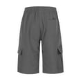thumbnail image 6 of lnmuld Boys Shorts Boys Girls Stretch Chino Twill Jogger Shorts with Drawstring Waist and Multiple Cargo Pockets for School Size：5-6 Years, 6 of 9