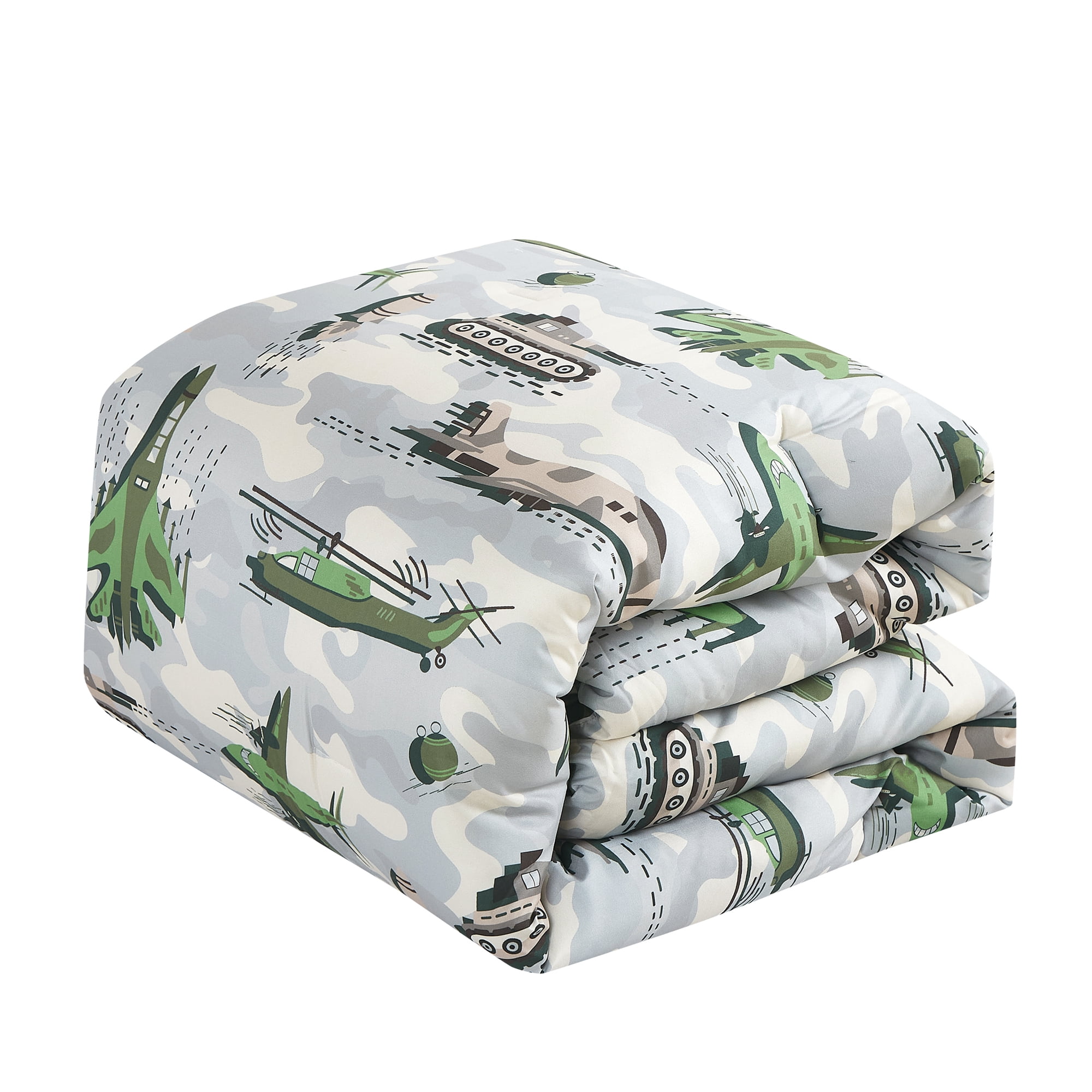 EvJK 3-4PC KID COMFORTER – Soft & Cozy Luxury Print Comforter with Coordinated Shams and Toy Pillow, Twin